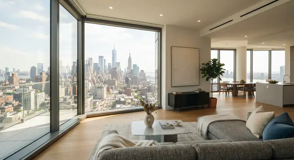 High floor apartment with city view