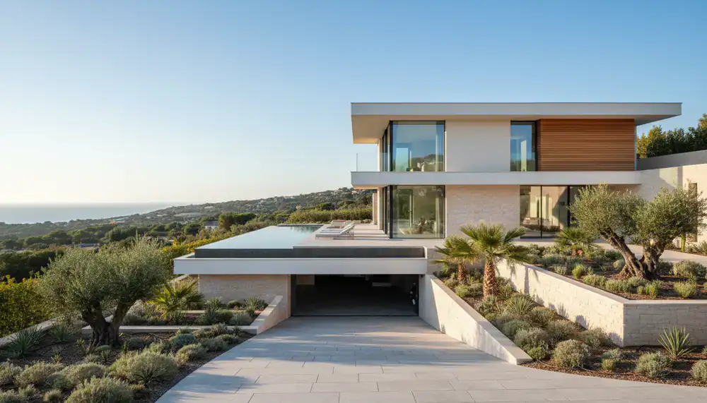 Luxury residential villa exterior